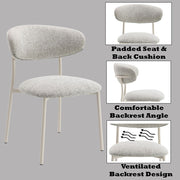 Kalam - Side Chair (Set of 2) - Gray Fabric & Beige - R&R Furniture Gallery (Fountain Valley, CA)