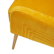 Everly - Contemporary Velvet Yellow Accent Chair — view 4