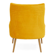 Everly - Contemporary Velvet Yellow Accent Chair — view 3