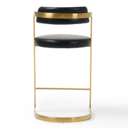Shandra - Black Leatherette + Gold Counter Stool — view 4