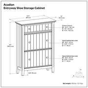 Acadian - Entryway Shoe Storage Cabinet - Brown - R&R Furniture Gallery (Fountain Valley, CA)