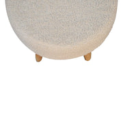 Petite Footstool - Cream / Brown - R&R Furniture Gallery (Fountain Valley, CA)