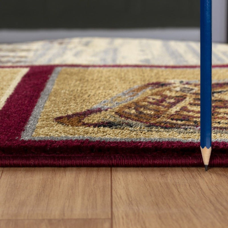 Nature's Nest - 5'3" X 7'3" Lodge Area Rug - Red - R&R Furniture Gallery (Fountain Valley, CA)