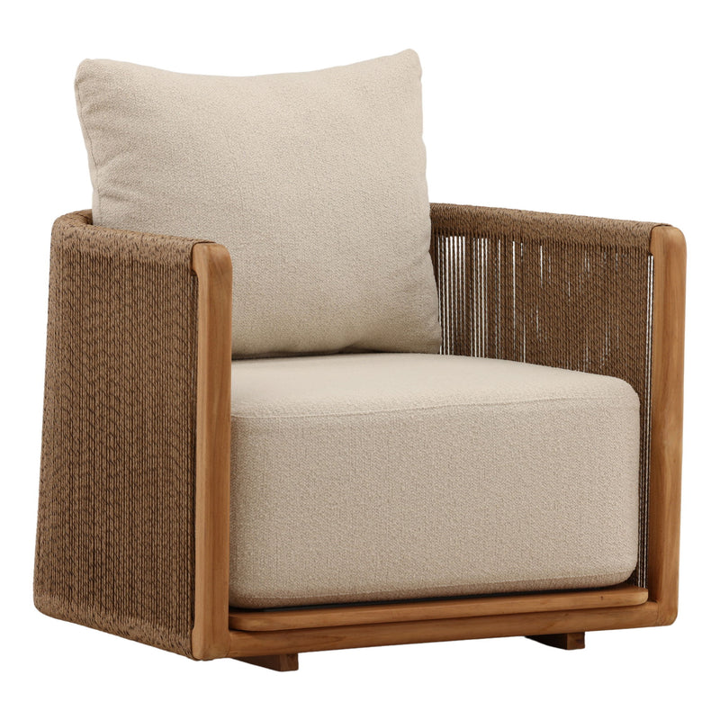 Zosia - Outdoor Sofa Chair - Sand And Natural