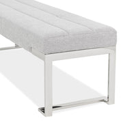 Signature Beds & Benches - Tulip Accent Bench - Gray / Chrome - R&R Furniture Gallery (Fountain Valley, CA)