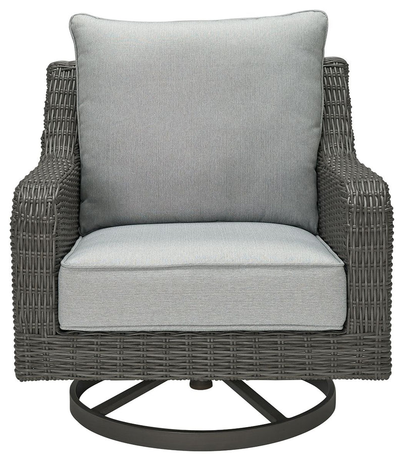 Elite Park - Swivel Lounge w/ Cushion - Gray - R&R Furniture Gallery (Fountain Valley, CA)