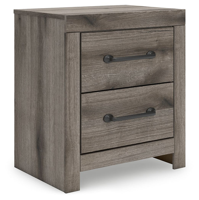 Graystorm - Two Drawer Night Stand - Brown Gray - R&R Furniture Gallery (Fountain Valley, CA)