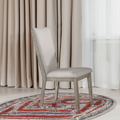 Rocky - Side Chair (Set of 2) - Fabric & Gray Oak - R&R Furniture Gallery (Fountain Valley, CA)