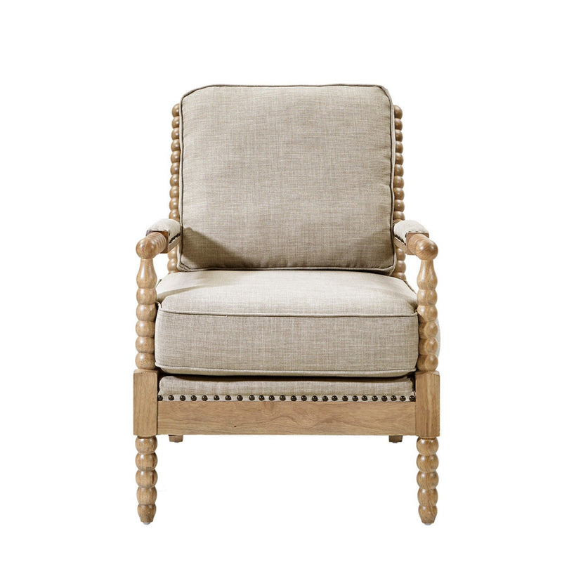 Arm Chair With Open Back Spindle Design, Padded Armrests - R&R Furniture Gallery (Fountain Valley, CA)