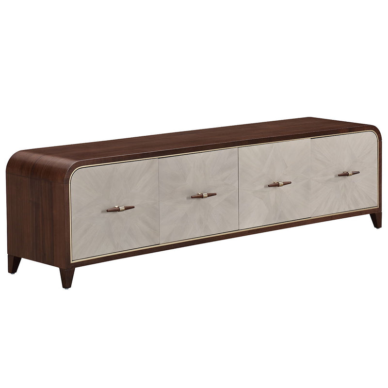 Houston - Media Cabinet - Walnut - R&R Furniture Gallery (Fountain Valley, CA)