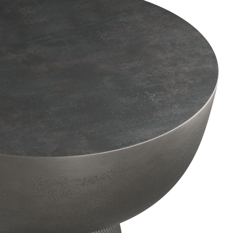 Hughes - Cast Aluminum Side Table - Black - R&R Furniture Gallery (Fountain Valley, CA)