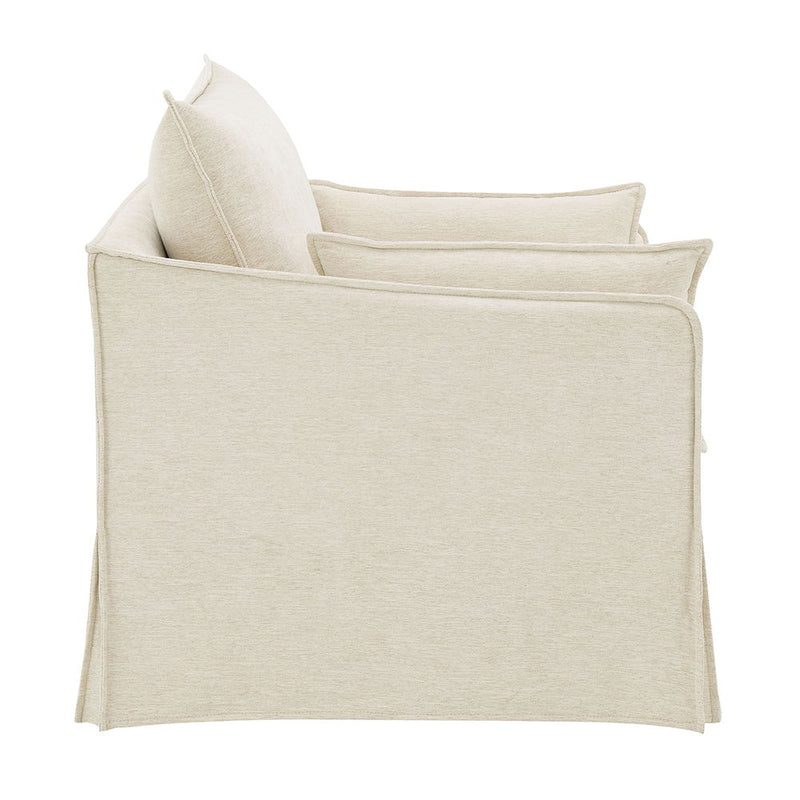 Shane - Chair With 2 Pillows - Beige Linen - R&R Furniture Gallery (Fountain Valley, CA)