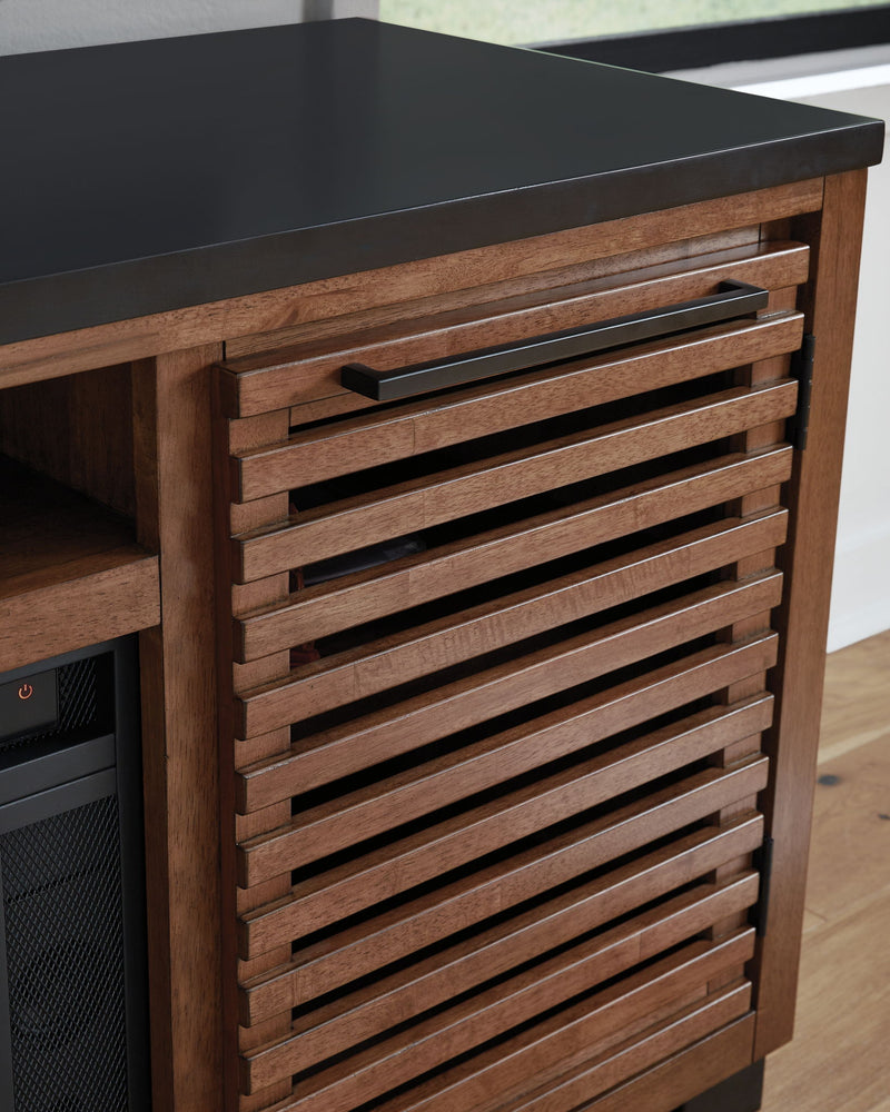 Kallari - TV Stand With Fireplace Option - R&R Furniture Gallery (Fountain Valley, CA)