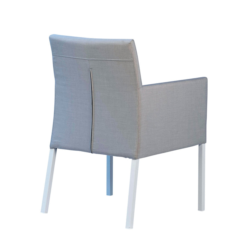 Norman - Outdoor Dining Chair - Gray And White