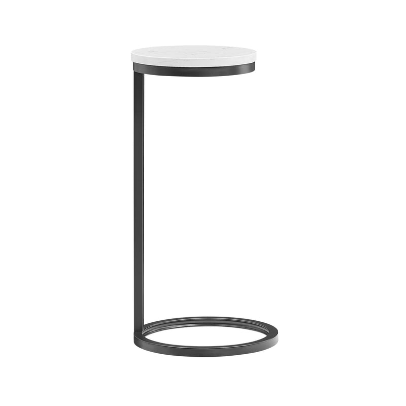 Cerro - Round Accent Table - Antique Bronze / White Marble - R&R Furniture Gallery (Fountain Valley, CA)