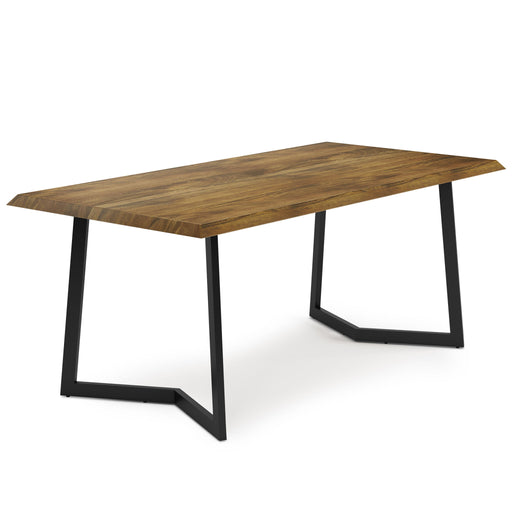 Simpli-Home Watkins sturdy wooden dining table with a smooth surface and classic design, perfect for family meals and gatherings.
