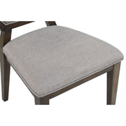 Selma - Side Chair (Set of 2) - Gray Fabric & Tobacco - R&R Furniture Gallery (Fountain Valley, CA)