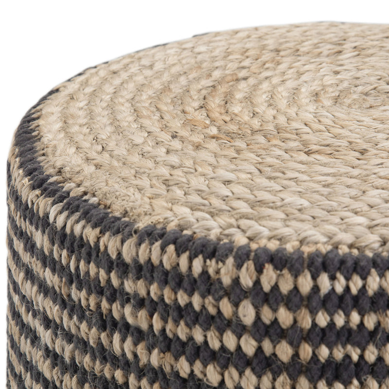Larissa - Handcrafted Round Braided Pouf - R&R Furniture Gallery (Fountain Valley, CA)