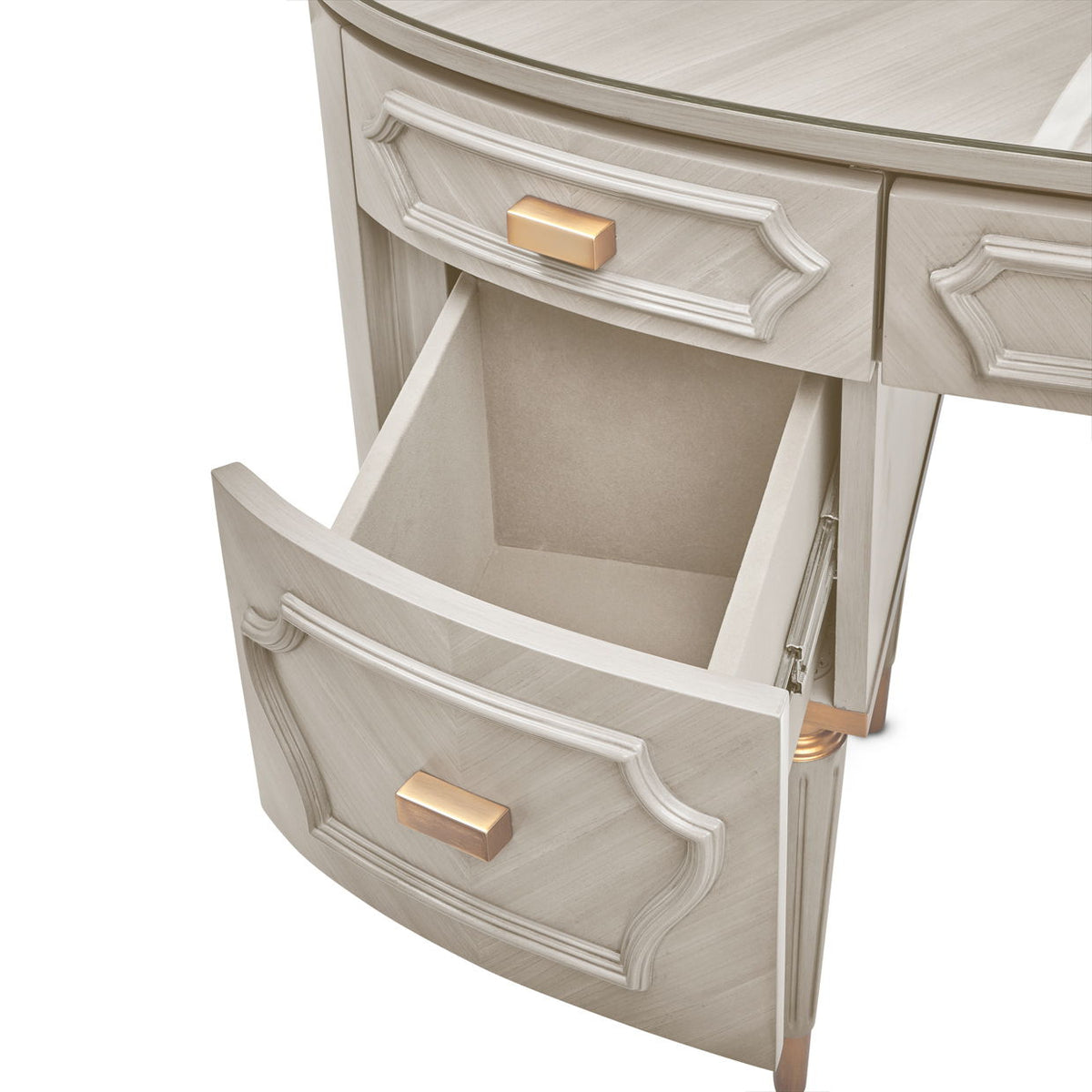 St. Charles - Vanity Desk - Dove Gray - R&R Furniture Gallery (Fountain Valley, CA)