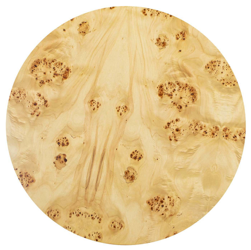 Nebula - Round Pillar Leg Coffee Table - Warm Natural Brown Burl - R&R Furniture Gallery (Fountain Valley, CA)