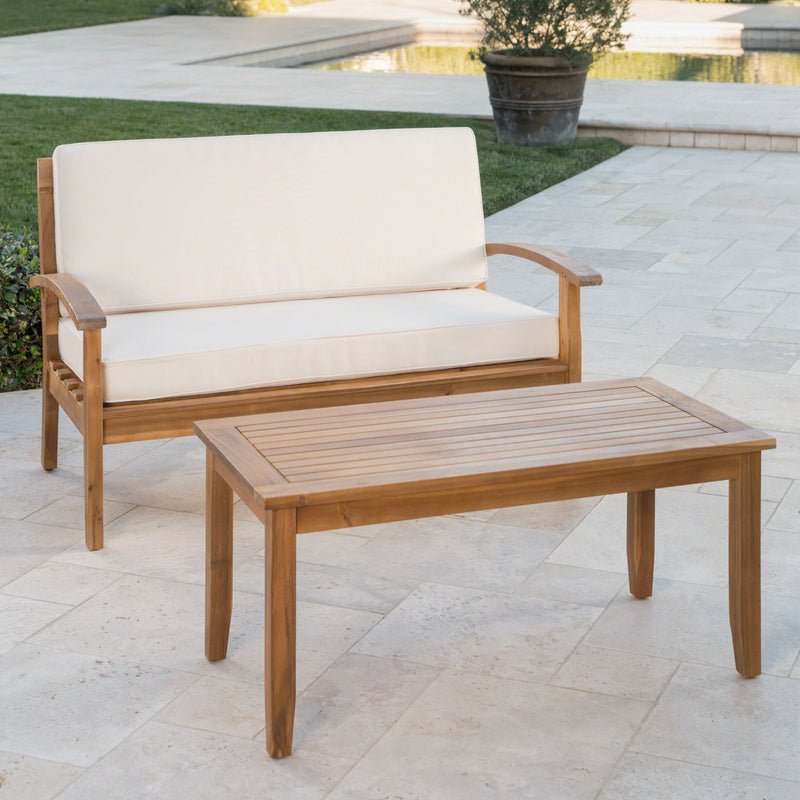 Outdoor Chat Set With Coffee Table And Loveseat - R&R Furniture Gallery (Fountain Valley, CA)