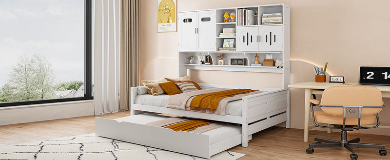 Daybed With All-In-One Cabinet And Shelf - R&R Furniture Gallery (Fountain Valley, CA)