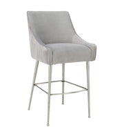 Beatrix - Pleated Velvet Stool - R&R Furniture Gallery (Fountain Valley, CA)