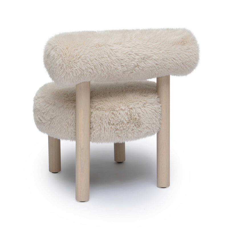 Carmel - Vegan Shearling Accent Chair - R&R Furniture Gallery (Fountain Valley, CA)