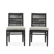 Westville - Outdoor Dining Chair (Set of 2) - Black - R&R Furniture Gallery (Fountain Valley, CA)