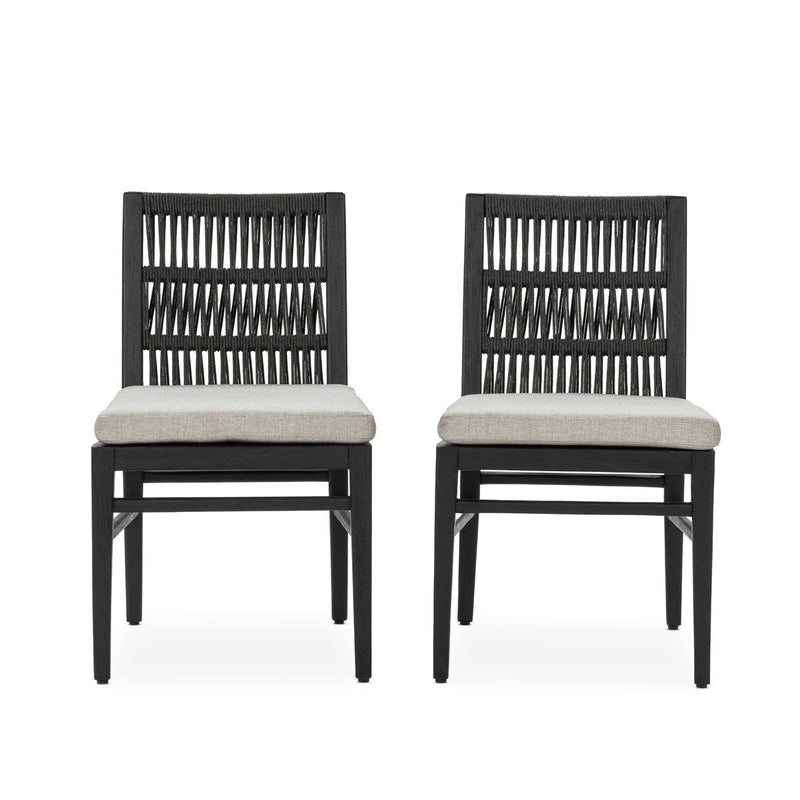 Westville - Outdoor Dining Chair (Set of 2) - Black - R&R Furniture Gallery (Fountain Valley, CA)