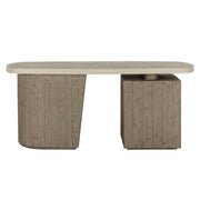 Angus - Solid Wood Desk - Antique White / Distressed Gray - R&R Furniture Gallery (Fountain Valley, CA)
