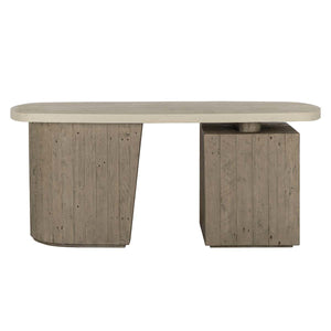 Angus - Solid Wood Desk - Antique White / Distressed Gray - R&R Furniture Gallery (Fountain Valley, CA)