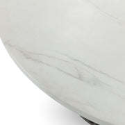 Caspia - 47" Outdoor Round Dining Table - Snowdrift White / Black - R&R Furniture Gallery (Fountain Valley, CA)