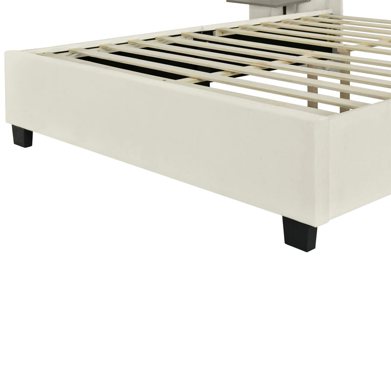 Upholstered Platform Bed With Big Headboard - R&R Furniture Gallery (Fountain Valley, CA)