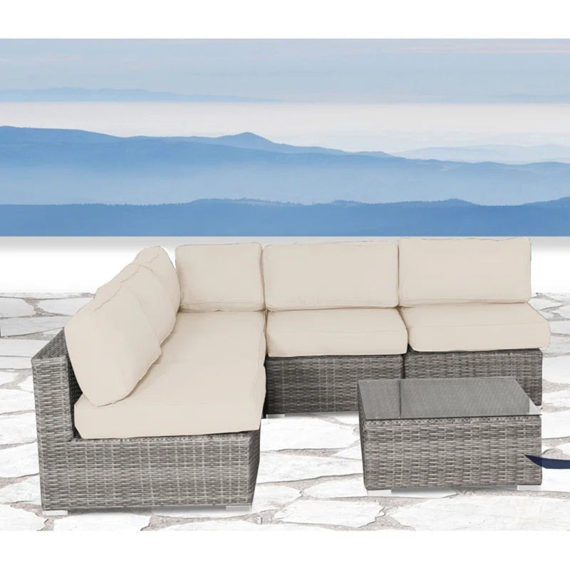 Seating Set With Cushions Handcrafted Wicker Design - R&R Furniture Gallery (Fountain Valley, CA)