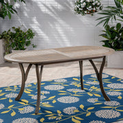 Outdoor Table With Smooth Lines, Slat Top - R&R Furniture Gallery (Fountain Valley, CA)