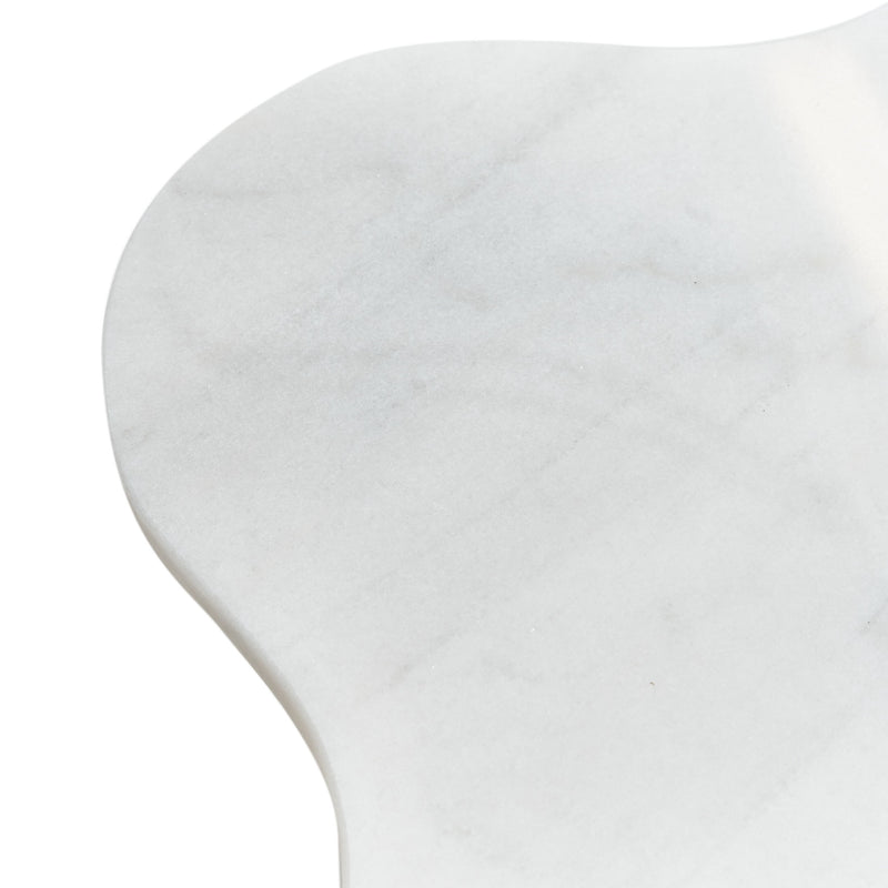 Aleidy - White Marble + Black Metal End Table — view 4