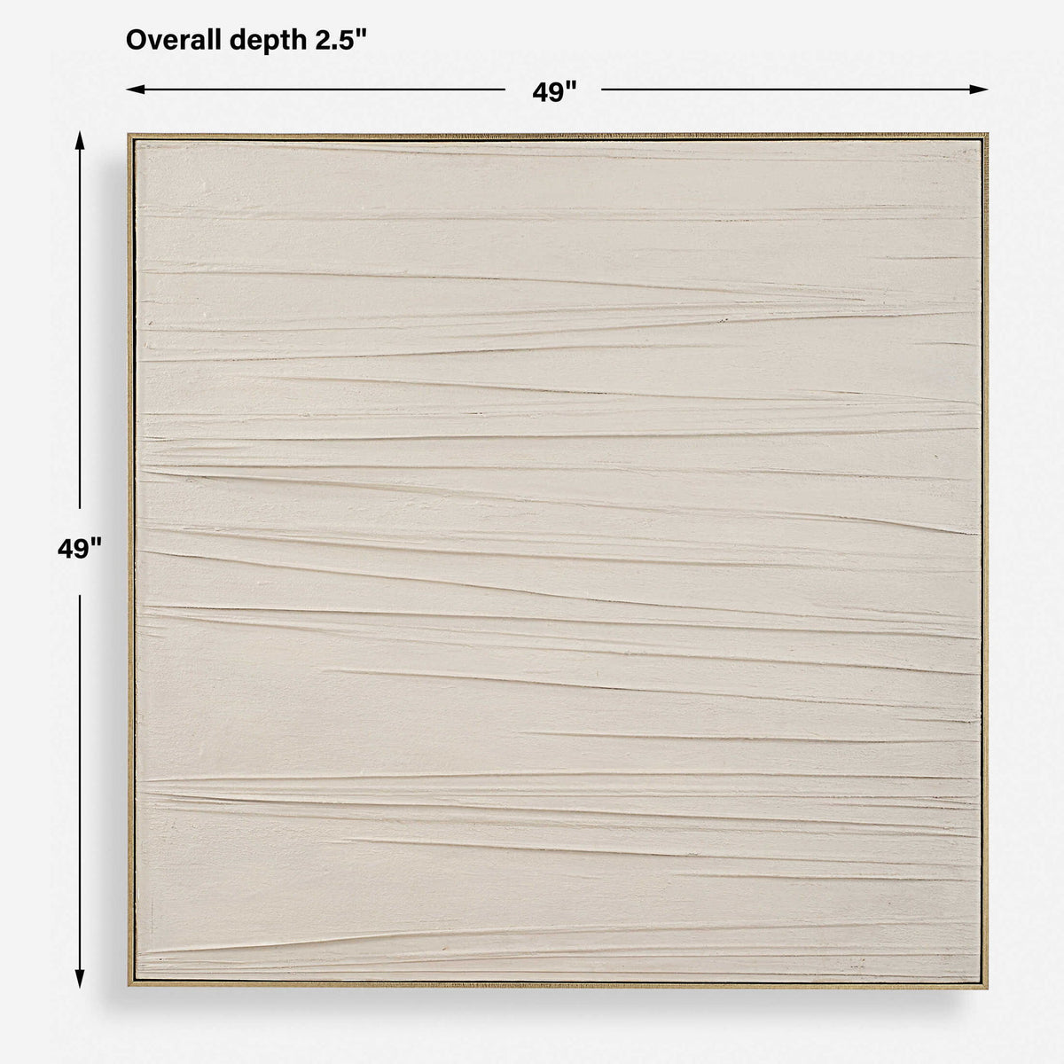 Walking The Line - Minimalist Canvas Art - Gray