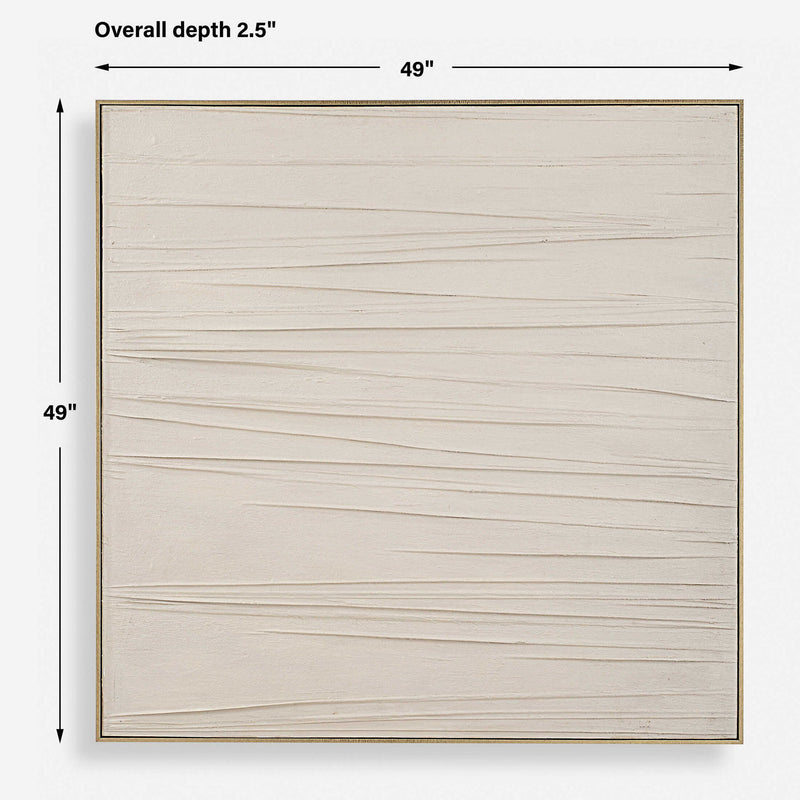 Walking The Line - Minimalist Canvas Art - Gray