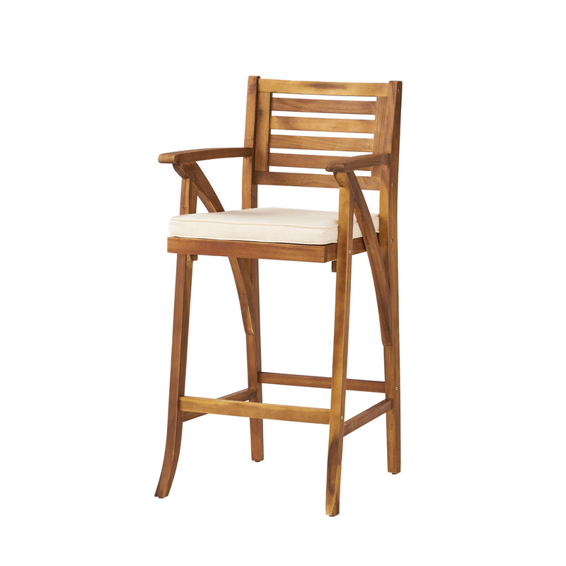 Barstool With Soft Curved Lines And Sturdy Frame (Set of 2) - Brown - R&R Furniture Gallery (Fountain Valley, CA)