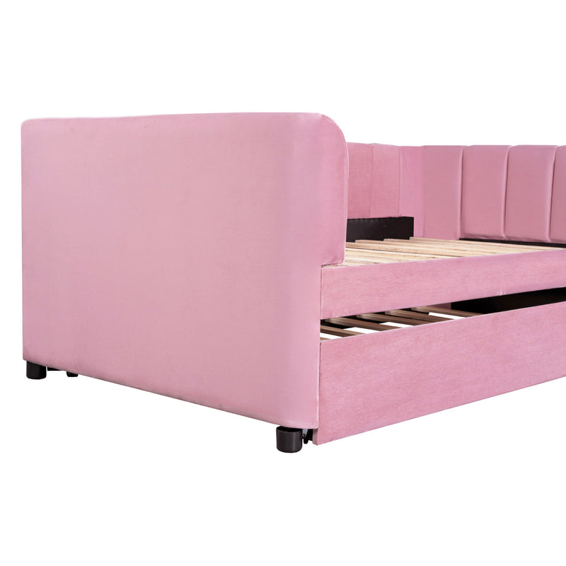 Upholstered Daybed With Ergonomic Design Backrest - R&R Furniture Gallery (Fountain Valley, CA)