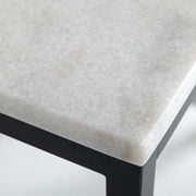 Baca - White Marble + Black Metal End Table — view 2
