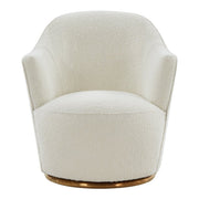 Vera - Modern Sherpa Swivel Accent Chair — view 2