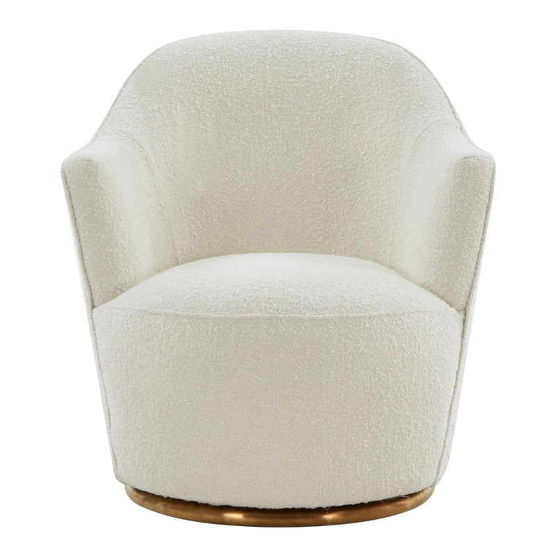 Vera - Modern Sherpa Swivel Accent Chair — view 2