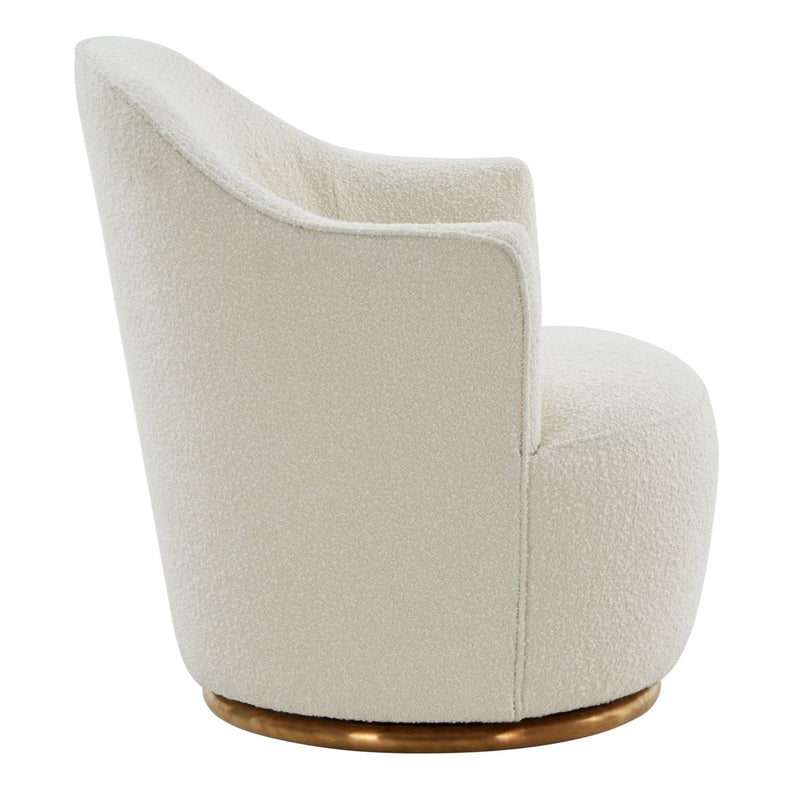 Vera - Modern Sherpa Swivel Accent Chair — view 3