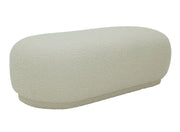 Kael - Contemporary White Sherpa Ottoman — view 4