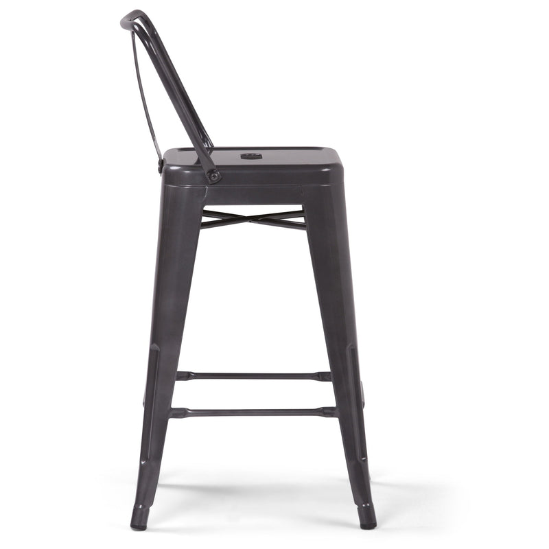 Rayne - Curved Back Metal Stool (Set of 2) - R&R Furniture Gallery (Fountain Valley, CA)