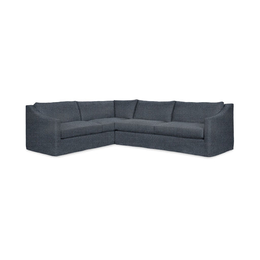 Classic Home Kipton upholstered corner sectional with plush cushions and modern design, shown as a stationary sectional in a living room.