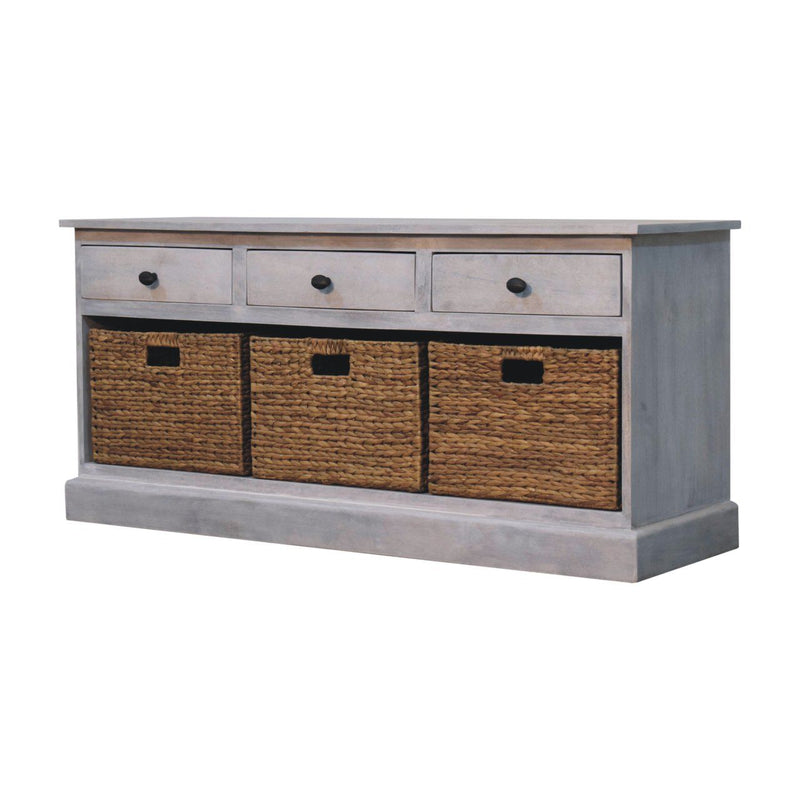 Basket Storage Cabinet - Gray Ash - R&R Furniture Gallery (Fountain Valley, CA)