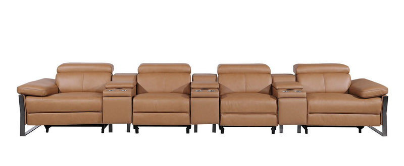 1246 - Modular Power Triple Reclining Triple Console Sofa With Power Reclining Headrests